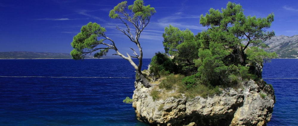 Strand Vrulja  Brela Makarska  Dalmatien  Kroatien  Fotos  Karten